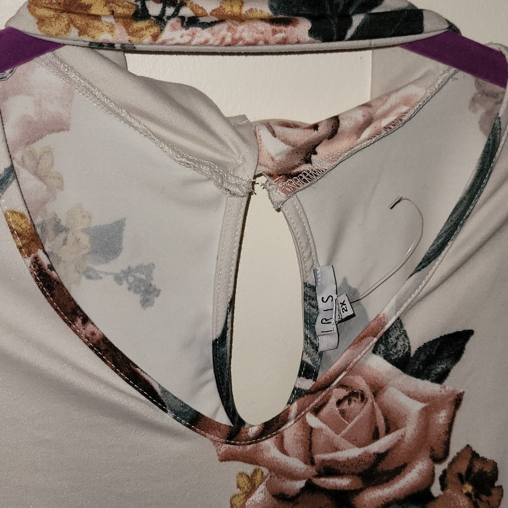 Floral Bodysuit Blouse size 2x